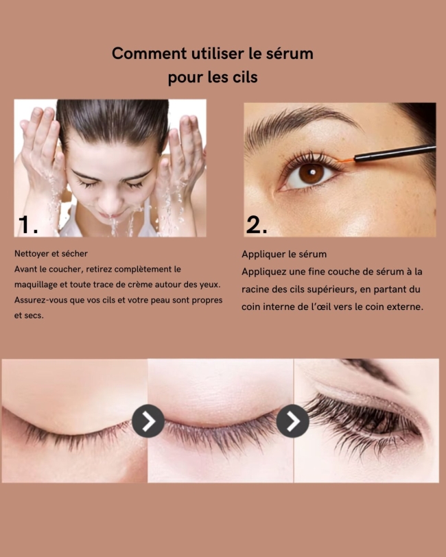 Sérum pour Cils – Soin Fortifiant aux Peptides &amp; Biotine