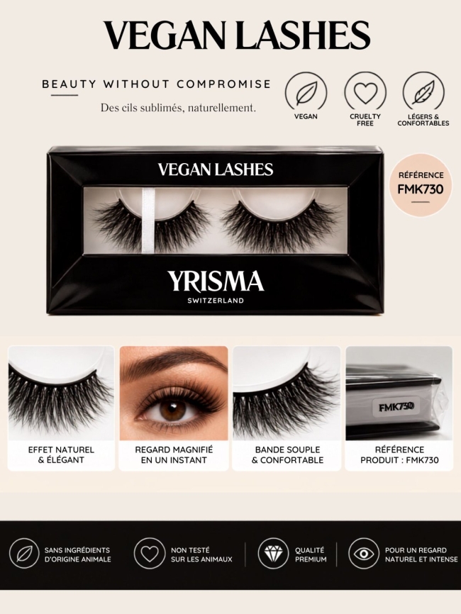 Faux Cils Vegan YRISMA – G554 – Regard Intense